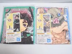 【ゲリラタイムセール中】　鬼滅の刃　竈門炭治郎＆嘴平伊之助　タオル　一番くじ