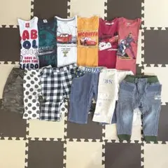 セット売り ブランド有 男の子 夏服 Tシャツ ハーパン 100 110