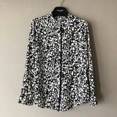 【美品】ICB BackSatinAmunzen バンドカラー ブラウス
