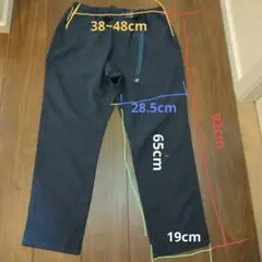 GRAMICCI ダークグレー スラックス 調整可能ベルト付き