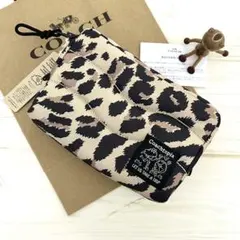 新品 COACH コーチ コーチトピア パファー ポーチ レオパード ヒョウ柄