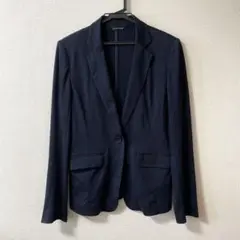 【美品】ESPRITMUR ネイビー テーラードジャケット Lサイズ 薄手素材