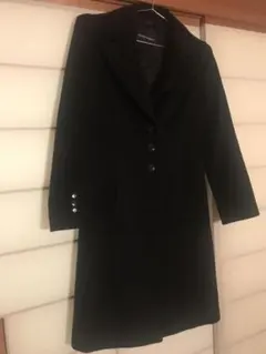美品 EMPORIO ARMANI ロングコート S黒 レディース