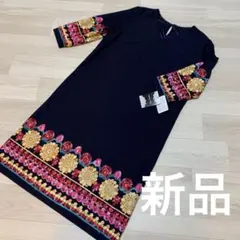 新品　Liberty Hall 刺繍ワンピース