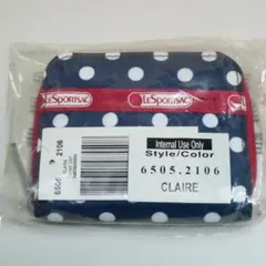 レア人気柄 新品 小訳あり LeSportsac クレア 二つ折り財布 ドット柄のサムネイル