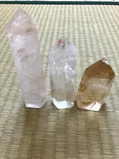 高透明天然クリスタルポイント 構造が美しい水晶 上部クリアタイプ 約 