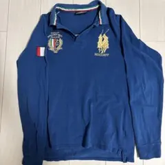 Chief Keef POLO BENDORFF 青 ポロシャツ 長袖 3刺繍