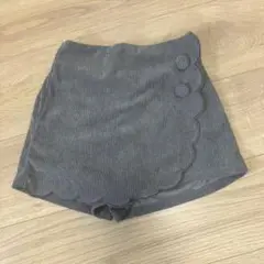 ペアマノン　コーデュロイ スカラップスカッツ　スカート　モカ　110