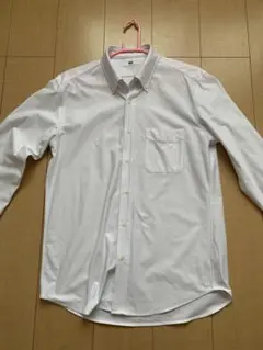 スーパーノンアイロンジャージースリムシャツ/ボタンダウン　ホワイト