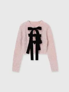 eimy istoire フロントリボンニットトップス