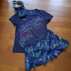 Paradiso ネイビー Tシャツ スコート 　キャップセット