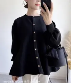 &. NOSTALGIA カーディガン ZOZO限定 ペプラムチュニックカーデ