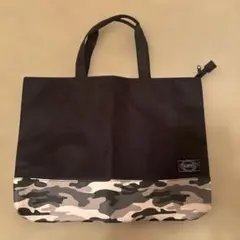 ブラック・迷彩トートバッグ