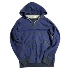 【ディーゼル】パーカー　プルオーバー【S】メンズ　ボーダー　スウェット　コットン