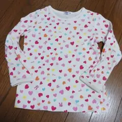 ミキハウス　miki house ハート柄 長袖カットソー 120