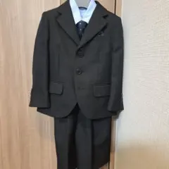 フォーマルスーツ上下セット 水色シャツ 水玉ネクタイ付き