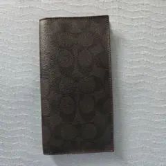 Coach コーチ ダークブラウン レザー 長財布