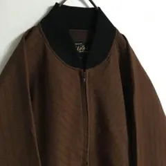 80s〜90s 日本製 古着 モックネック ジャケット 斜めストライプ メンズL