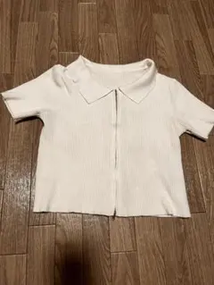 レディース 襟付き半袖ニット Tシャツ