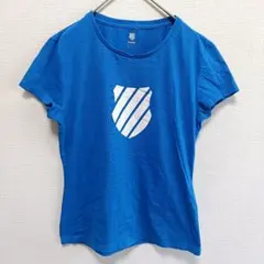 ❤ケースイス ビッグロゴ 半袖Tシャツ クルーネック L 青 綿 ポリエステルのサムネイル