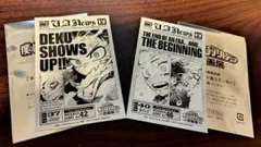 『僕のヒーローアカデミア』原画展 入場特典 タブロイド風ステッカー　2枚セット