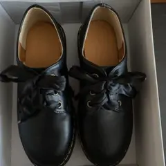 GRL 黒　厚底ローファー　紐付き