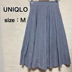 UNIQLO ギンガムチェック　サーキュラースカート　M