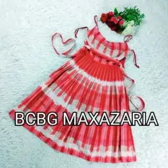 【美品】BCBGMAXAZARIA キャミソール ワンピース プリーツ Lのサムネイル
