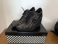 NO NAME ブラック ウェッジソール スニーカー