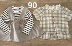 バースデイ　チュニック（mamaraku）半袖シャツ（teteatete）　90