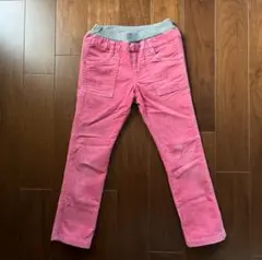 長ズボン　120　ロングパンツ　コーデュロイ　ピンク