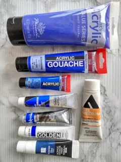 絵の具　青・赤　まとめ売りのサムネイル