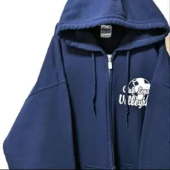 Gildan ネイビー フルジップ パーカーのサムネイル