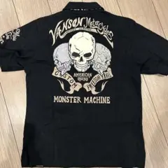 VANSON バンソン スカル ポロシャツ ブラック L バイカー アメカジのサムネイル
