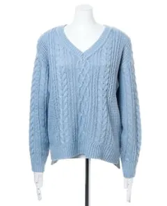 INGNI（イング） ケーブルＶネックニット 春