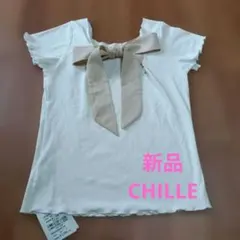 新品 CHILLE チル 半袖 Tシャツ ホワイト リボン 夏 フリーサイズのサムネイル