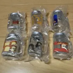 ブロッコリーくじ×パンどろぼう E賞 ミニチュアガラス瓶 6個コンプリートセット