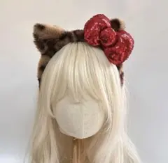 レオパード柄 ヒョウ柄 カチューシャ ユニバ ディズニーランド Disney