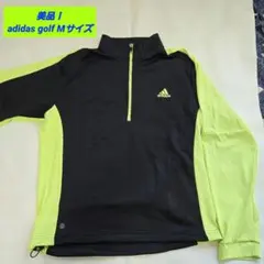 【美品】adidas golf メンズ長袖シャツ クォータージップ モックネック
