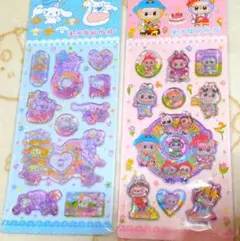 ラブブウォーターシール　サンリオシナモンウォーターシール　２枚セット