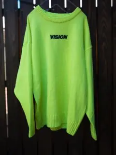 VISION STREET WEAR　ニット　蛍光イエロー（24005）