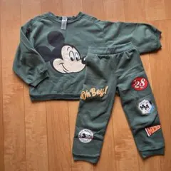 ミッキーマウス トレーナー 4T オリーブグリーン