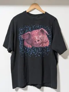 90年代 ビンテージ アニマル Tシャツ　ブタ PIG MARLIN TEASE