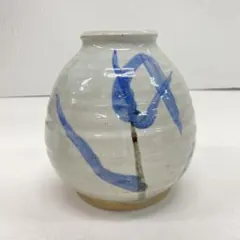 ♦︎822 陶器 花瓶 染付 陶印あり 花器 壺 インテリア