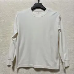 無印　長袖Tシャツ　150 ホワイト　起毛スムース