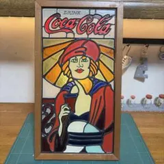Coca-Cola ステンドグラス風 パネル インテリア
