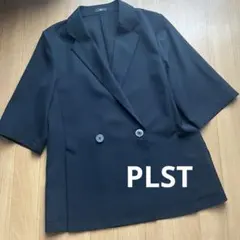 ◆新作◇PLST プラステ　シアーハーフスリーブジャケット　ブラック　Sのサムネイル