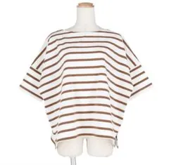 【coca】ボーダーTシャツ レディースM ブラウン