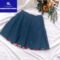 【美品】BURBERRY バーバリーブルーレーベル フレアスカート ノバチェック
