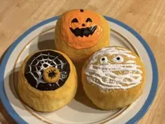 手作りスクイーズ ハロウィンチョコパン3個セット
